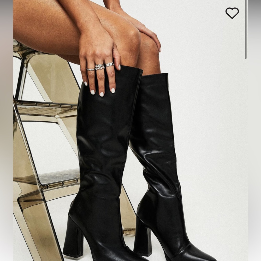 Princess polly KEELEY BOOTS MATTE BLACK